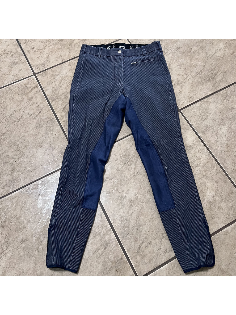 Goode Rider Full Seat Breeches Striped Horse Riding Equestrian Sports Size 26R